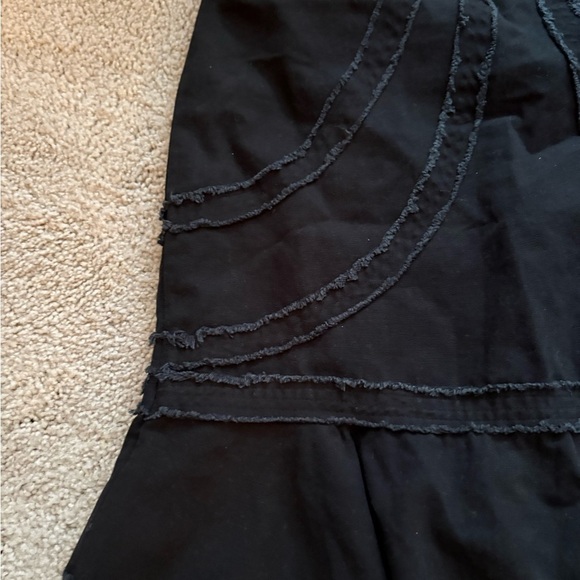 Xhilaration Skirt 90s 2000s Y2K target Raw Edge Black Ruffle Knee Length 32 - Picture 3 of 14